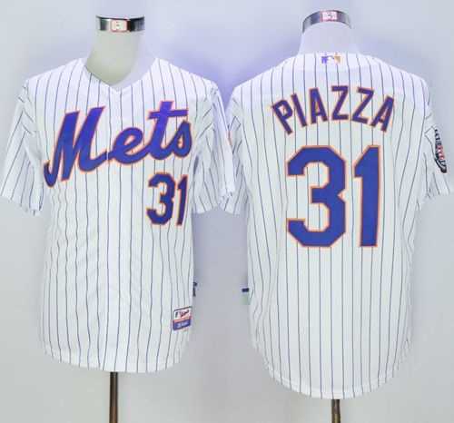 New York Mets #31 Mike Piazza White(Blue Strip) 2016 Hall Of Fame Patch Stitched Baseball Jersey,We sell and wholesale New York Mets #31 Mike Piazza White(Blue Strip) 2016 Hall Of Fame Patch Stitched Baseball Jersey on line form chian!